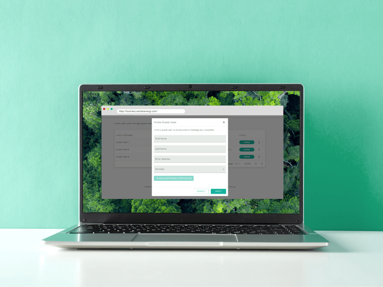 Senoko Energy business portal - invite guest users for tenant management services